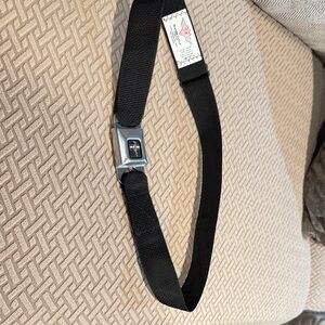 Source Unknown Black Belt with Silver Buckle